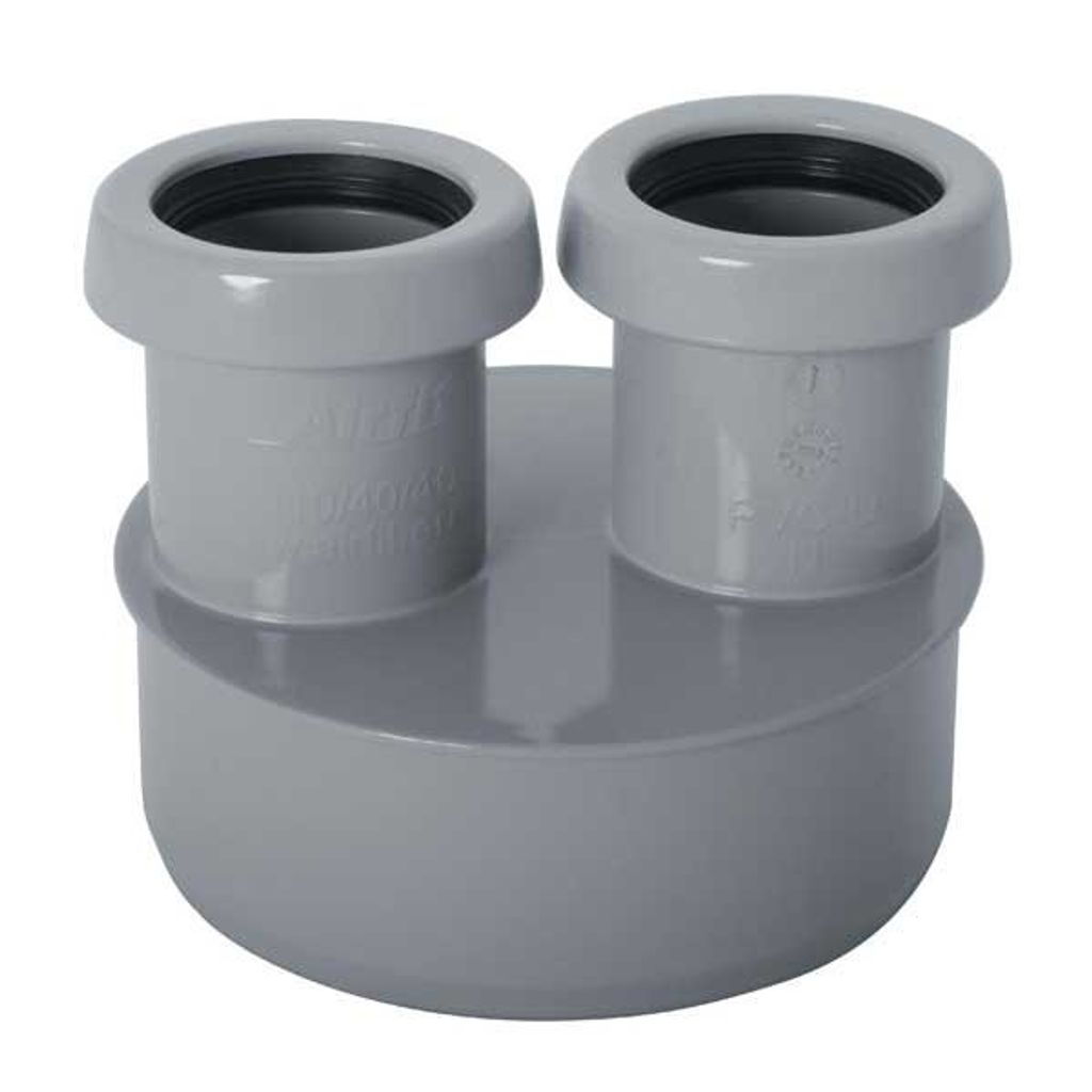 AIRFIT Abwasser Reduzierstück DN110 x DN40 x DN40, Doppelreduzierung