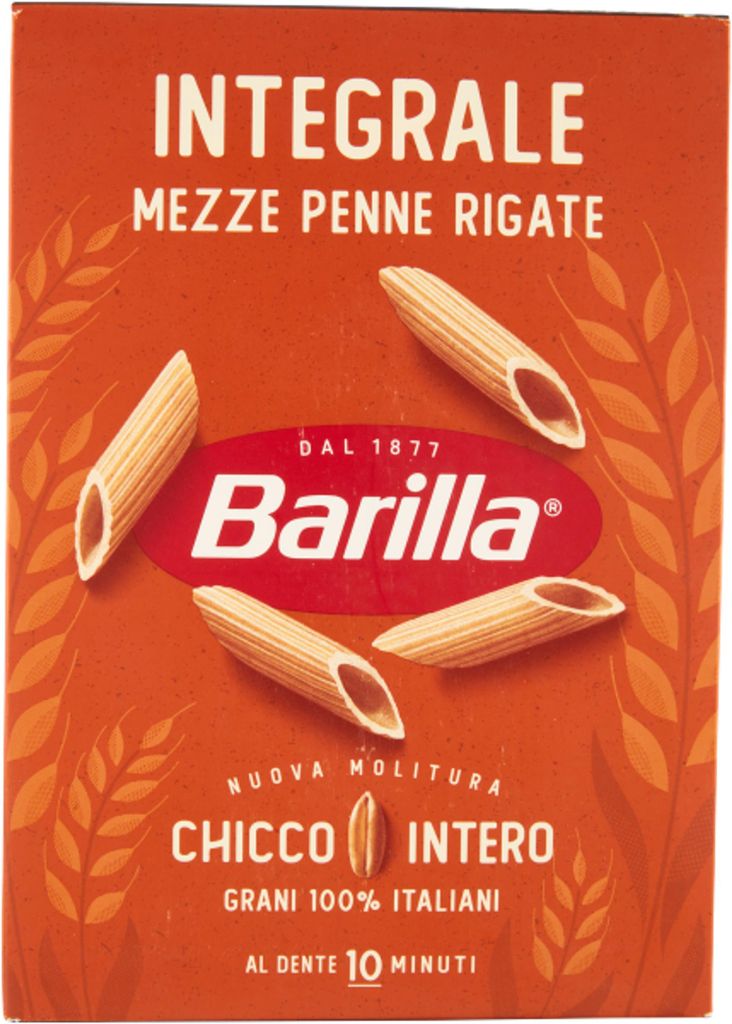 Barilla, pâtes Mezze Penne Rigate complètes, 500 g Image du produit 