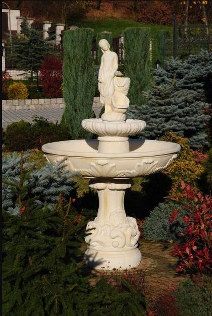 Springbrunnen Froschbrunnen Brunnen Steinbrunnen Gartenbrunnen Fontaine 165cm