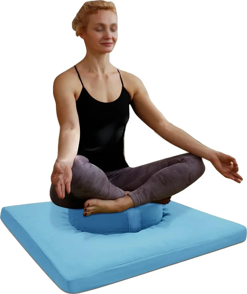 Zafu Blu da Meditazione Ergonomico | Realizzato con Materiali Duri