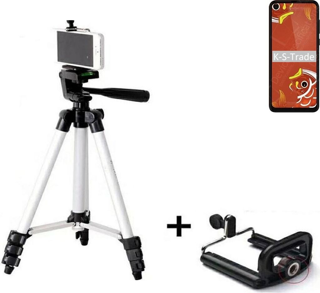 K-S-Trade Stativ Ständer Dreibein Handy-Stativ kompatibel mit Motorola P50 Mini-Stativ höhenverstellbar Tripod aus Aluminium (1x)