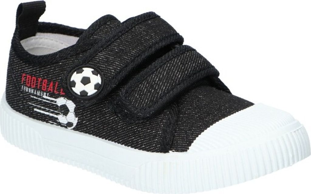 AMERICAN CLUB TEN173 Kinder-Sneaker mit Klettverschluss, Kinderschuhe, Ledereinsatz Schwarz 26