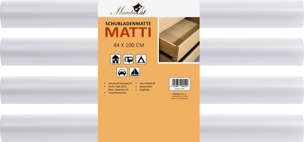 Schubladenmatte Matti 4 teiliges Set | 100 x 44 cm | Produktbild 