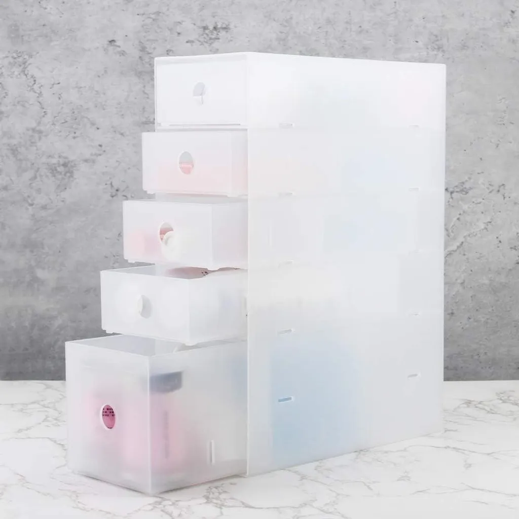 Solution Anti-Désordre : Rangement Bureau Compact à Tiroirs Gris Allecto