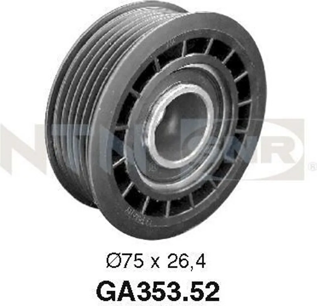 Poulie de renvoi courroie trapézoïdale SNR GA353.52 pour Opel Tigra