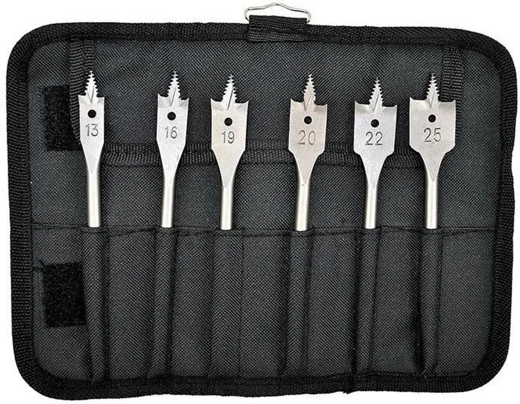 Bosch Professional Gaine pour 6 mèches à bois plates bleu robuste