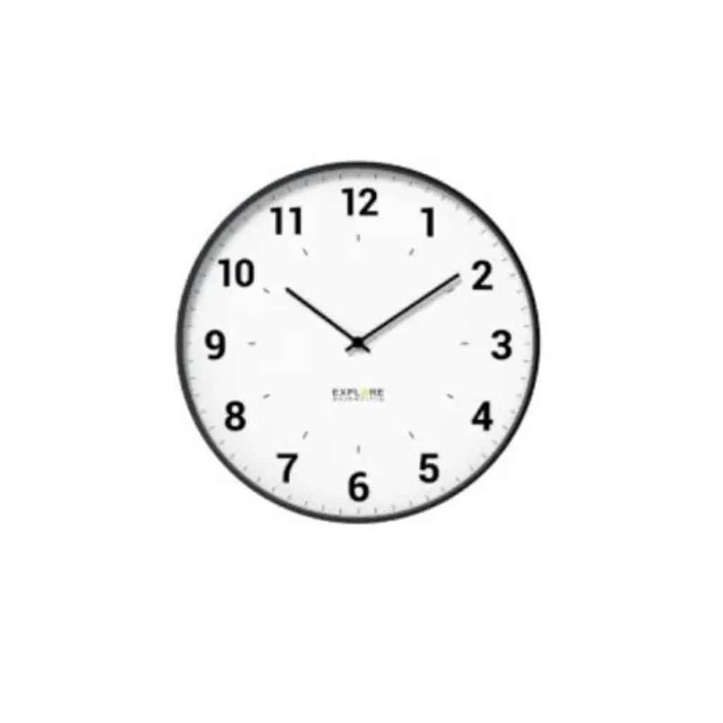 Horloge de Salon et Bureau Ronde Blanche Lisible Explore Scientific