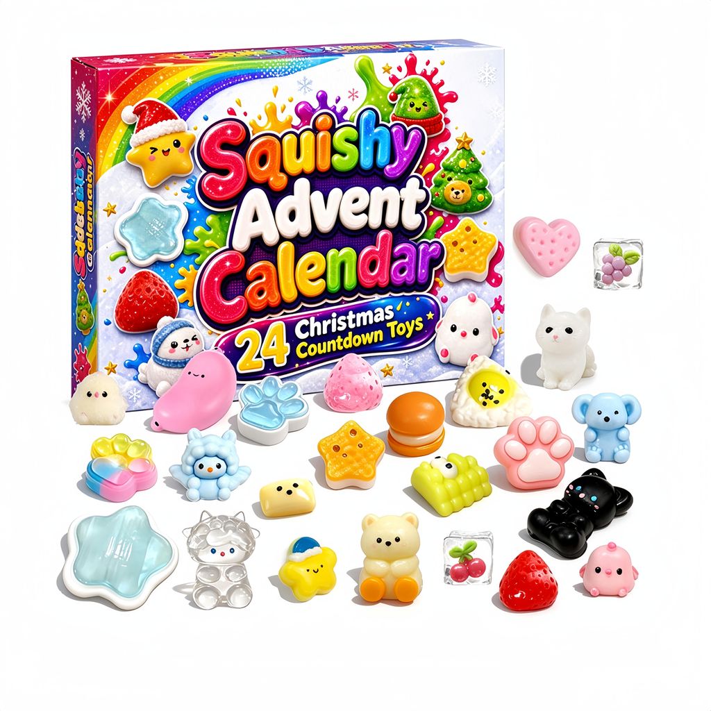 2026 Squishy Adventskalender, Weihnachtskalender 24 Tage, Produktbild 