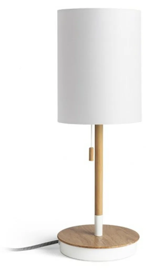 Lampe de table RED DESIGN RENDL KEITH/RON 15/20 E27 Blanc et Hêtre R14036