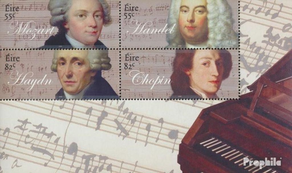 Briefmarken Irland 2009 Mi Block80 (kompl.Ausg.) postfrisch Komponisten klassischer Musik