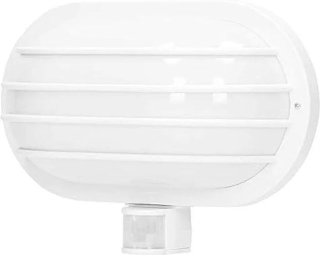 Lampe d'Extérieur Blanche Détecteur Jour/Nuit Automatique et Haute Portée
