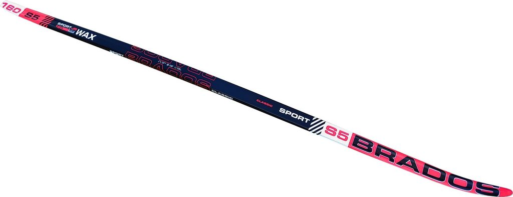 Langlaufski mit Schuppen Brados 170cm schwarz-rot