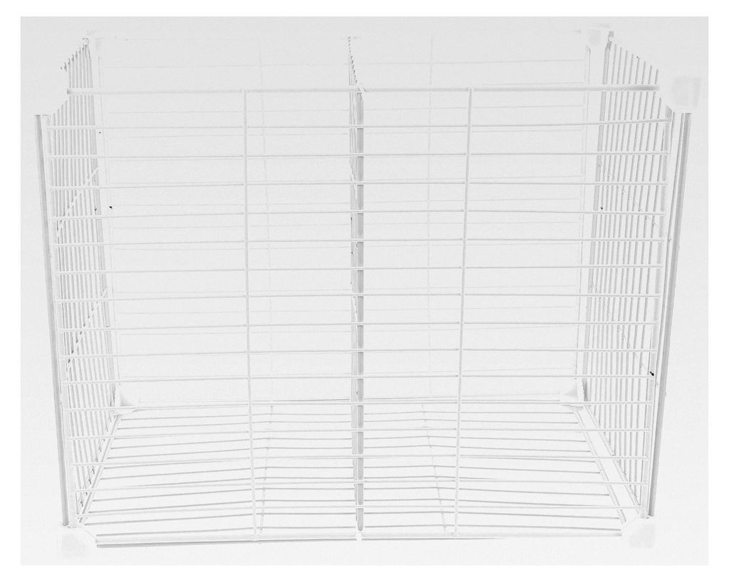 Drahtkorb für Gefrierschrank-Organisation aus Metall mit Unterkorb, 30 cm hoch, 2 Fächer, leicht zu reinigen