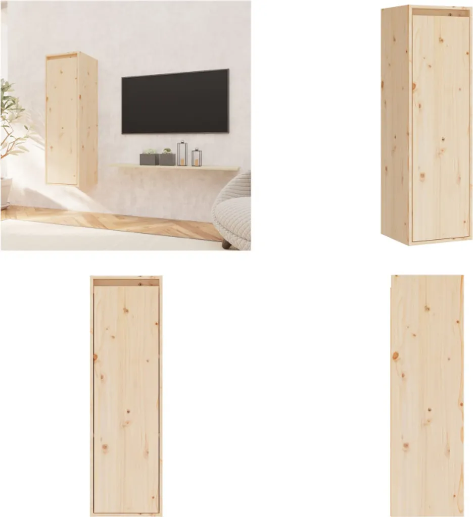 Armadio a Muro Design 30x30x100 cm in Legno Pino Massello vidaXL