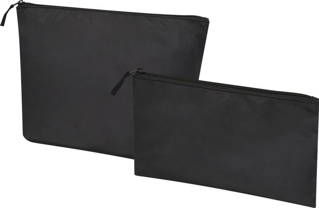 Floso - "Swift" Kosmetikbeutel, recyceltes Material (2er-Pack) PF4788 (Einheitsgröße) (Schwarz)