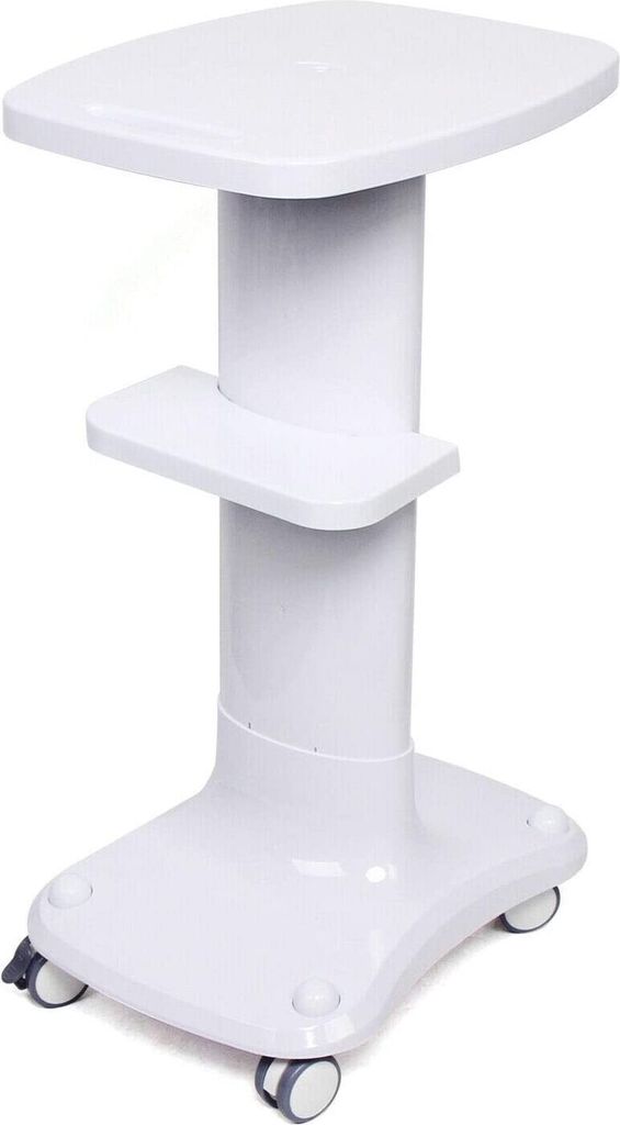 Kosmetikwagen Arbeitswagen Salonwagen Salon SPA Trolley Stand Rollwagen Gerätewagen für Beauty Machine Equipment 4 Räd Weiß