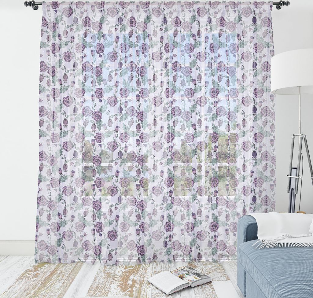 ABAKUHAUS Blume Wandteppich, Kontinuierliche Funky Dreamy Blumenmuster mit Blättern, Wohnzimmer Schlafzimmer seidiges Satin Wandtuch, 210 cm x 274...
