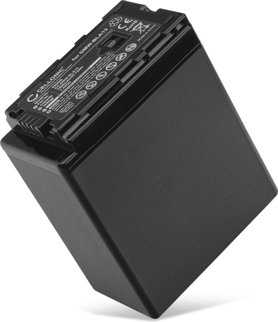 CELLONIC 1x Akku für Kamera Kompatibel mit Panasonic Lumix DMC-L10, HDC-SD100, HDC-HS9, DMW-BLA13 - (7800mAh, 7.4V)