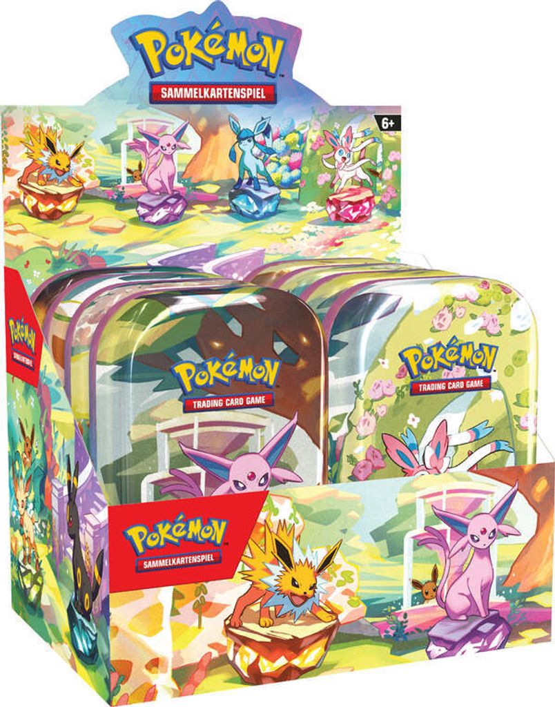 Pokemon Prismatic Evolutions: Mini Tin Display German Zdjęcie produktu 