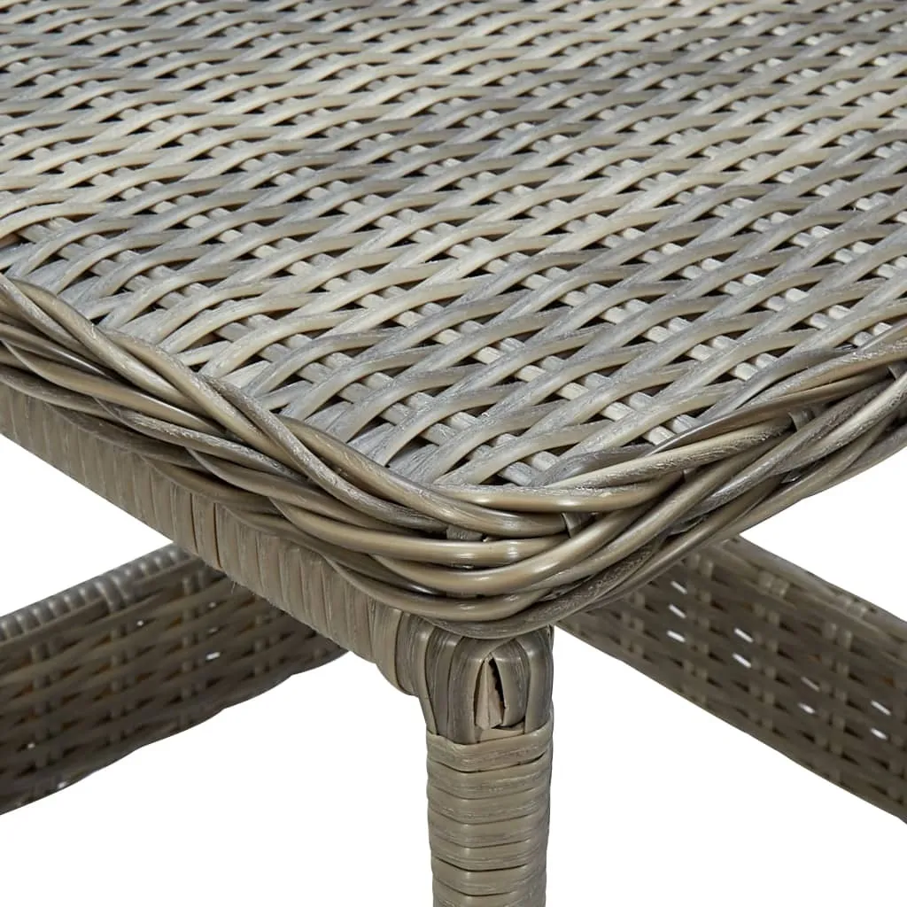 Table d'appoint extérieure en poly rotin marron durable de 45x45x46 cm - 4