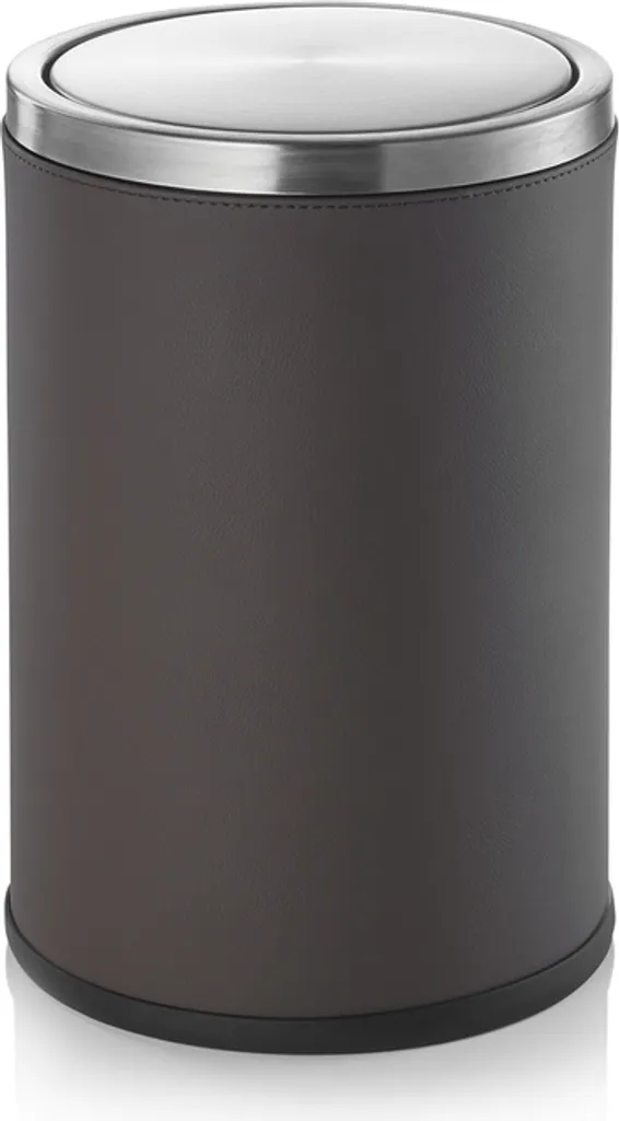 Poubelle ronde Ø 20 cm de 9 L en acier inoxydable pour petits espaces