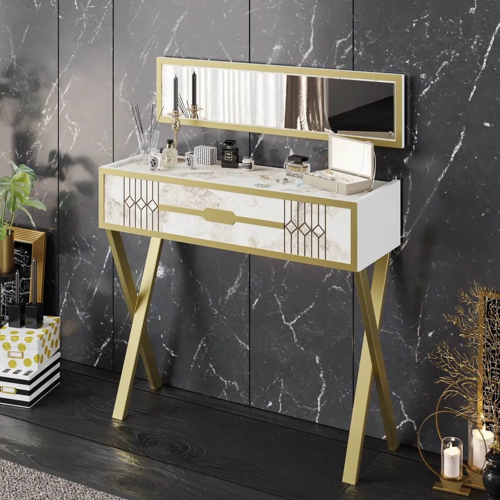 Buffet compact Frida blanc pour optimiser le rangement des petits espaces - 2