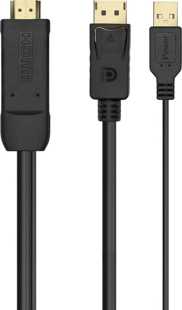 Convertisseur HDMI vers DisplayPort Actif avec Alimentation USB 1.8m