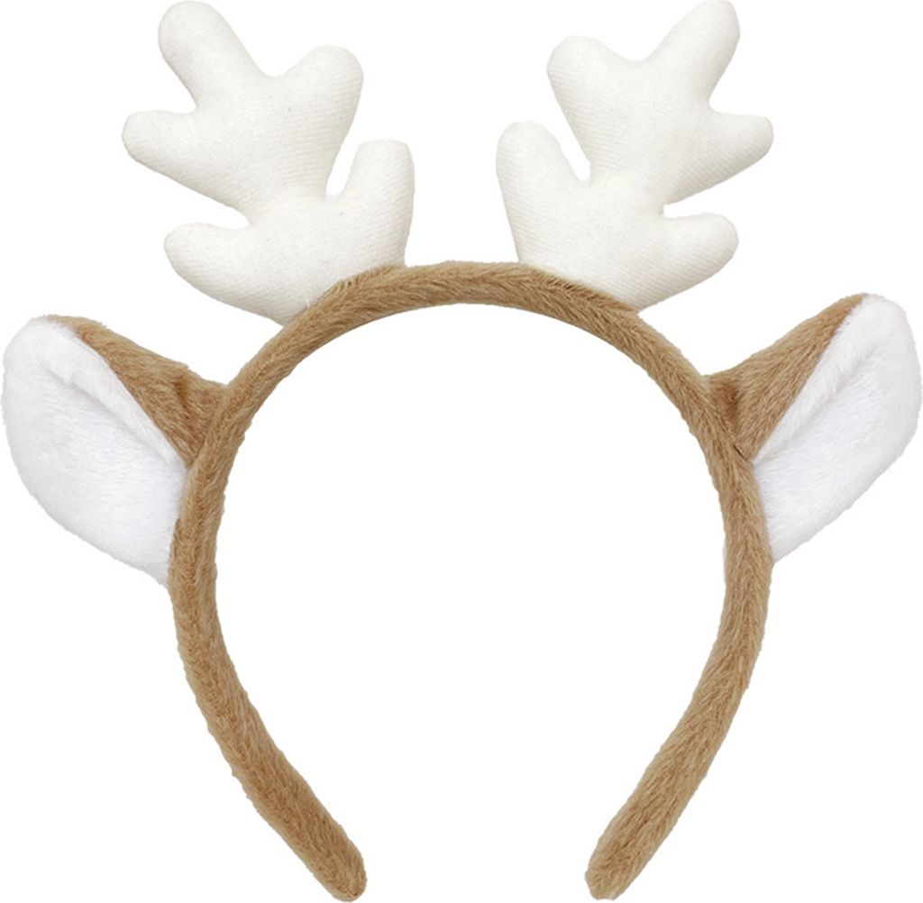 Plüsch-Haarband, festliche Weihnachtsmütze, Geweih-Stirnband, flexible Weihnachtskopfbedeckung für Kinder und Erwachsene, Urlaubsdekor