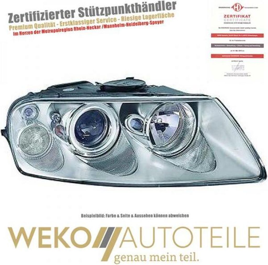 Scheinwerfer rechts DIEDERICHS 2285884 für VW