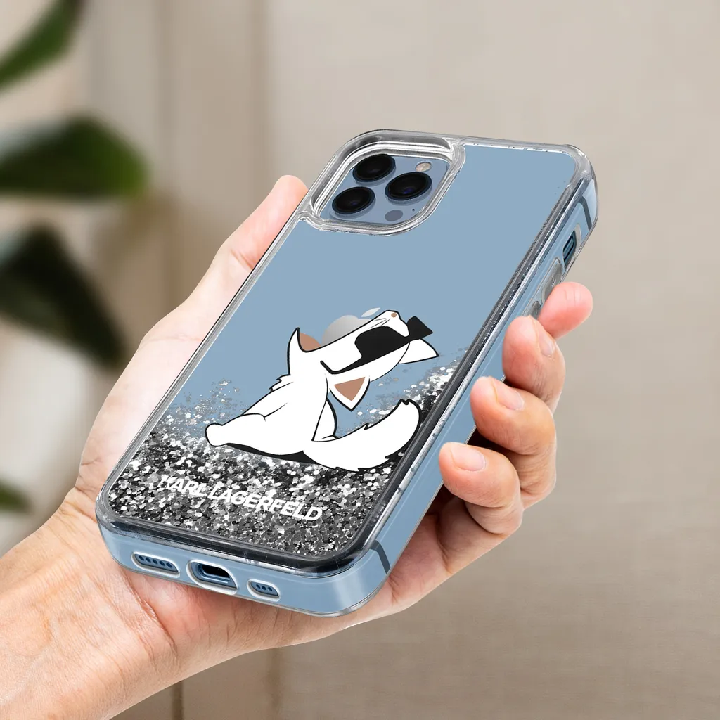 Karl Lagerfeld KLHCP13XGCFS Cover iPhone 13 Pro Max Glitter Argento - 15