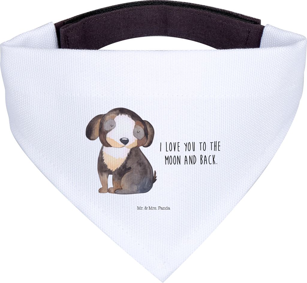 Mr. & Mrs. Panda Hundehalstuch Hund Entspannen - Weiß - Geschenk, Tuch, Liebe, Halstuch, Süß, Schwarzer, Sprüche, Hunde, Für