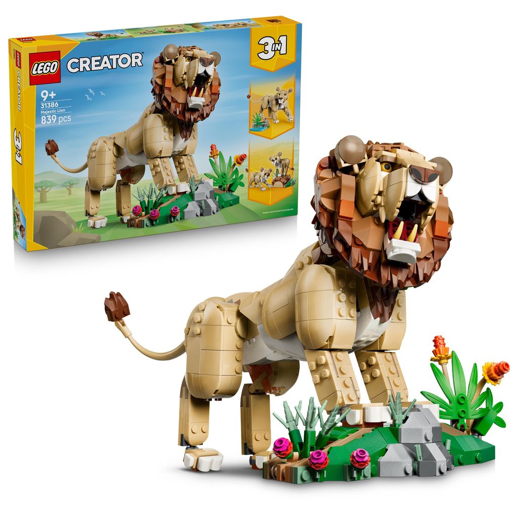 LEGO Creator 3-in-1-Set Wilde Tiere: Majestätischer Löwe - Produktbild 