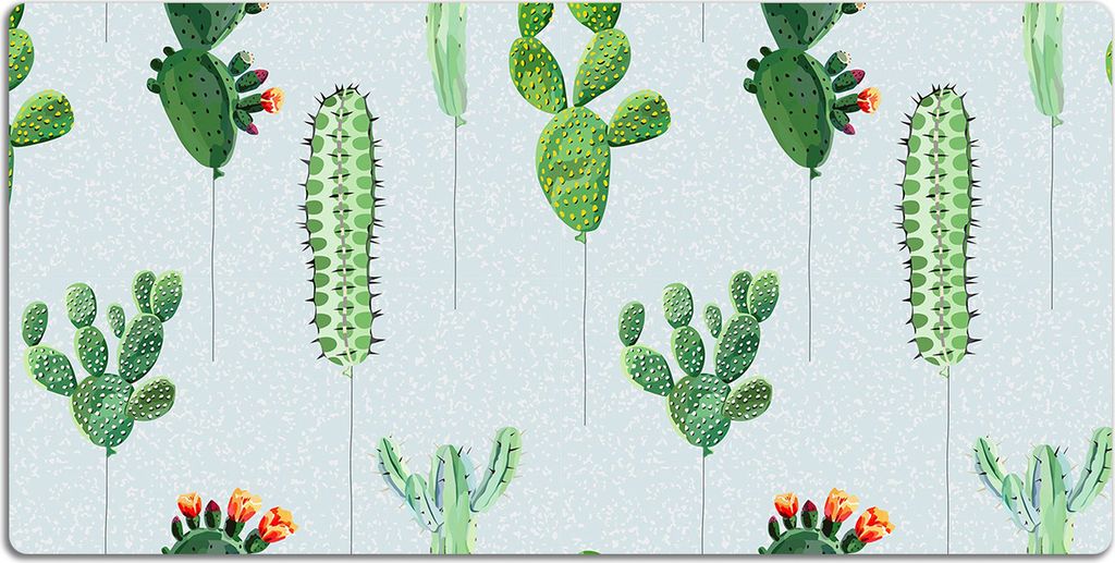 Schreibtischmatte Tischunterlage 100x50 cm Mauspad - Kakteen