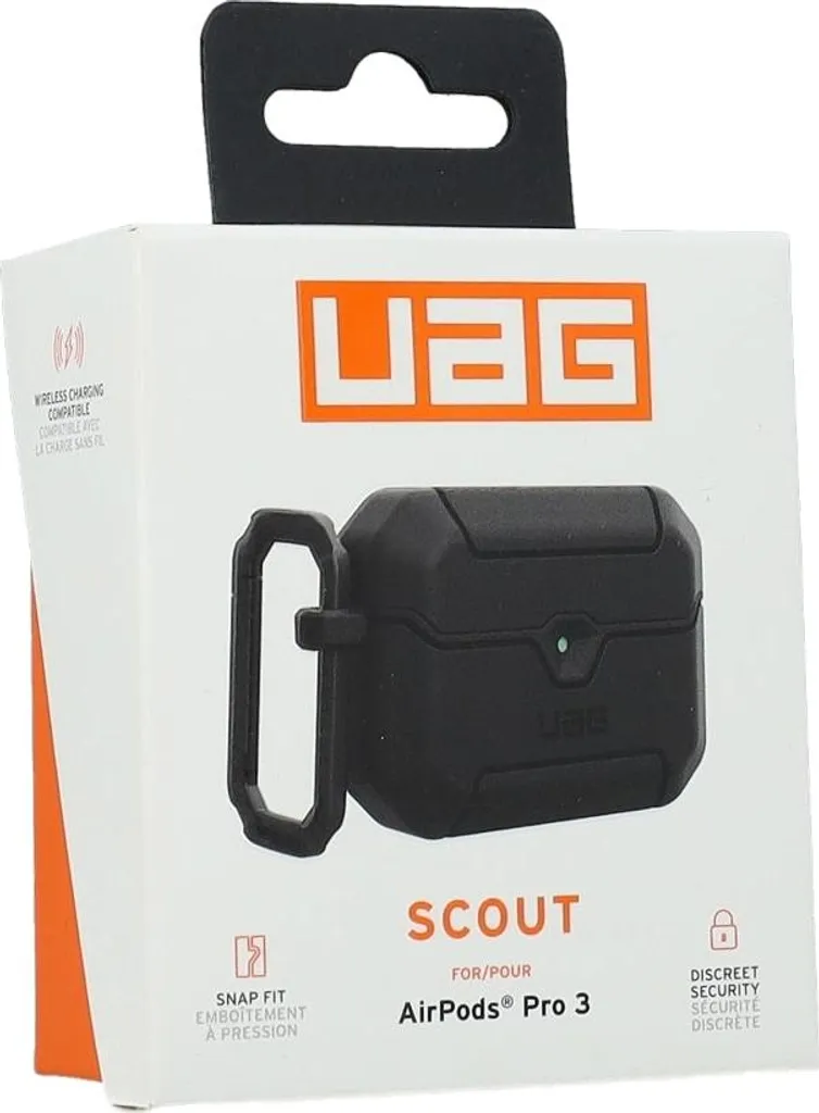 Coque AirPods Pro UAG Scout Noire - Ultra Résistante et Compatible Qi