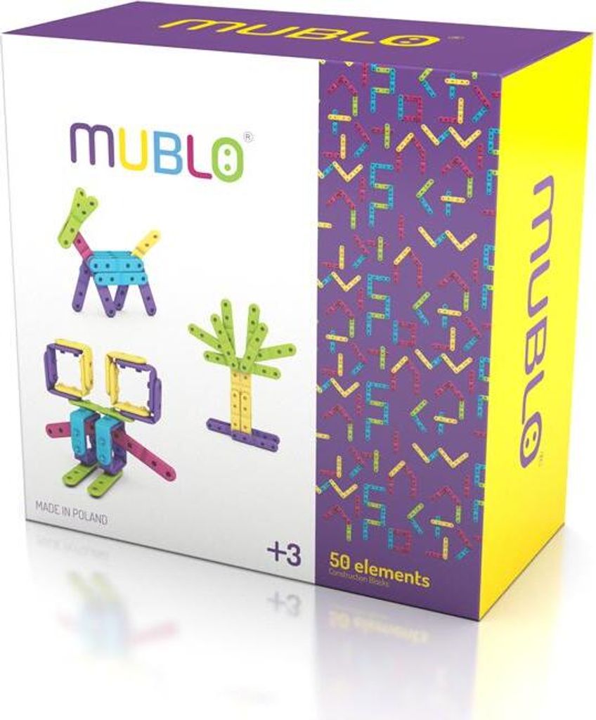 Mublo Konstruktionsbausteine-Set – 50 flexible Elemente für kreativen Bauspaß