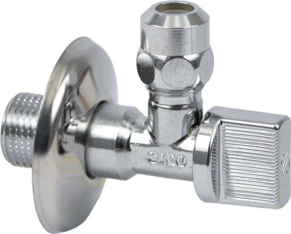 Eckventil 1/2"x3/8" verchromt Winkelventil Eckregulierventil Längenausgleich
