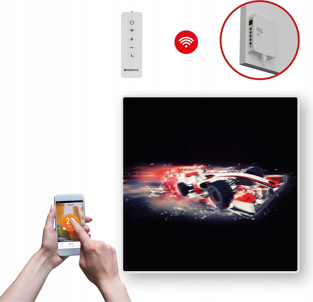 Termofol TF-SWT Infrarot Wandheizung - Wandheizung Elektrisch - Auto2 - 350W - 60x60 cm