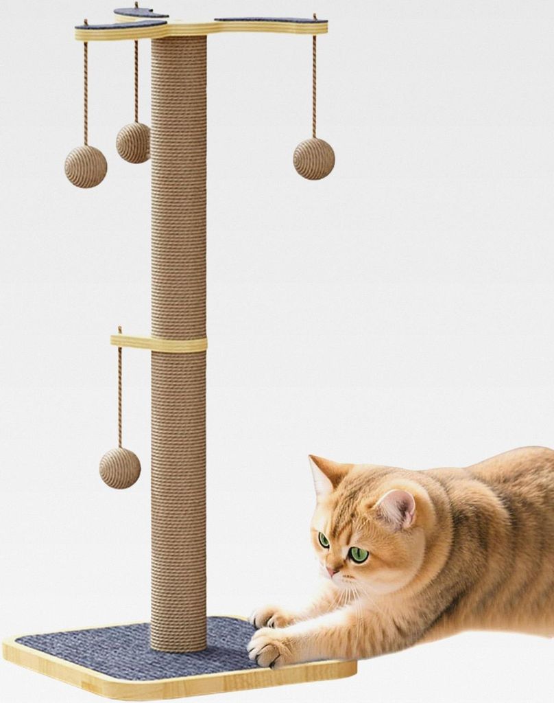 Großer Für Katzen | Kratztonne Mit Sisal | Klettermöbel Katzenspielzeug Zur Beschäftigung Für Boden Sofa Und Wand