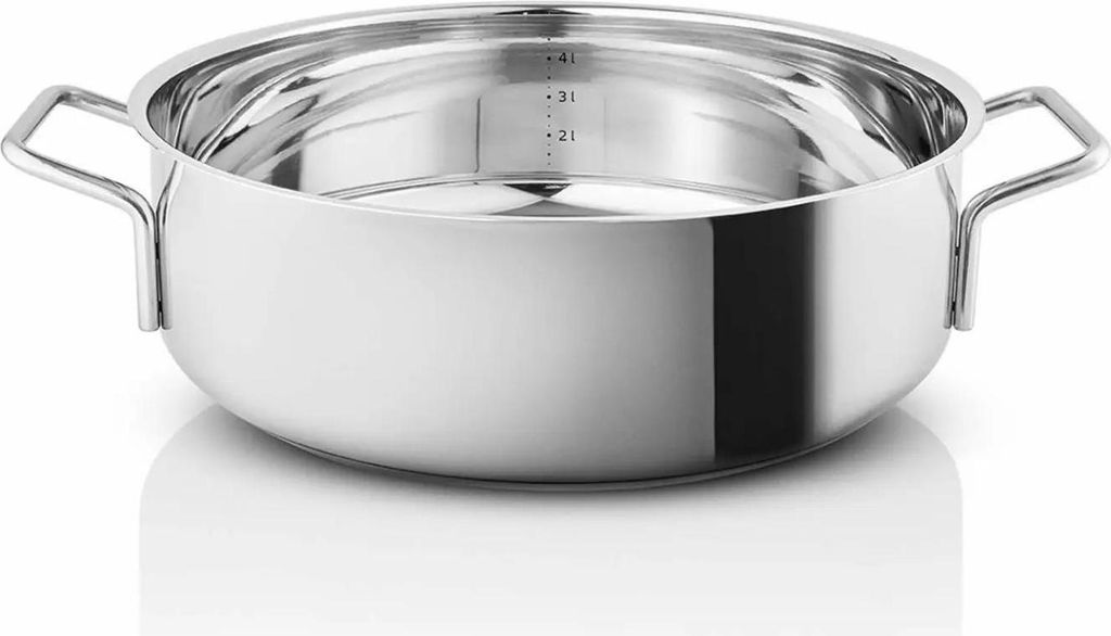 Eva Trio Stainless Steel Sauteuse, Kochtopf, Induktionsgeeignet, Aluminium, Edelstahl, Polished Steel, 28 cm, 302429