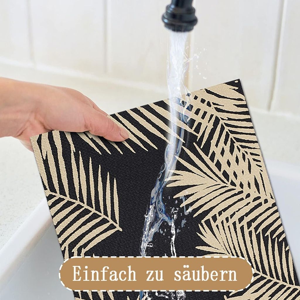 Satz von 6 Tischsets Schwarzes Tischset 30 * 45 cm Produktbild 3