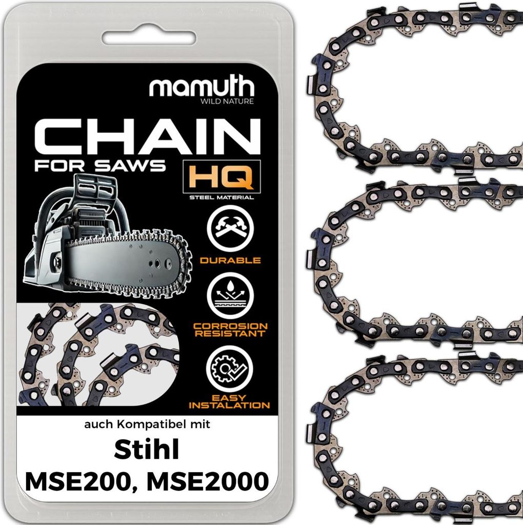 3x chaîne de tronçonneuse 35cm 1,3mm 3/8" 50 TG pour Stihl Image du produit 