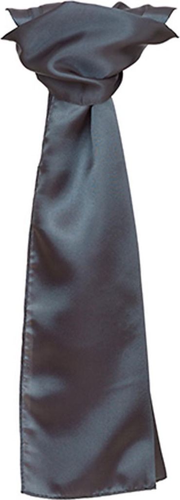 Damen Schal Satin Scarf - Farbe: Grey - Größe: 120 x 25cm