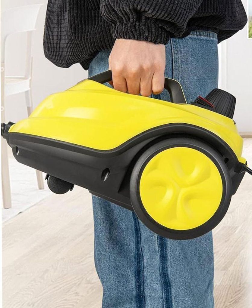 Pulitore A Vapore 1050 W Con 11 Accessori – Vapore A 230°F Per 8-12 Minuti, Sicurezza Bambini, Leggero E Portatile, Per Pavimenti E Tappezzeria