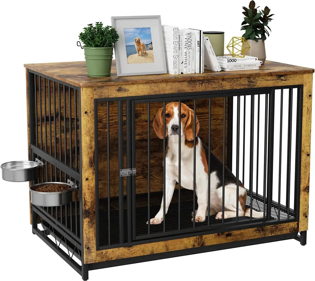 Niche d'intérieur design et table d'appoint 99cm pour grands chiens - 3