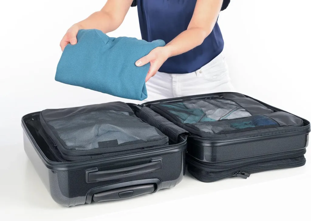 TROIKA BBL56/BK Set de 3 Sacs de Compression Noirs Packing Cubes Pro - 7