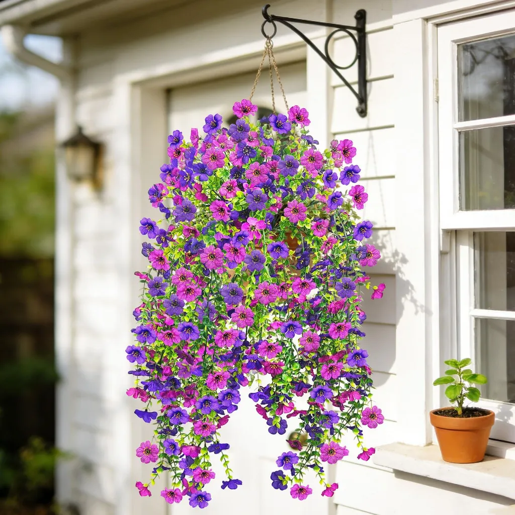 Plantes artificielles pour balcon et intérieur - Décoration florale 2pcs