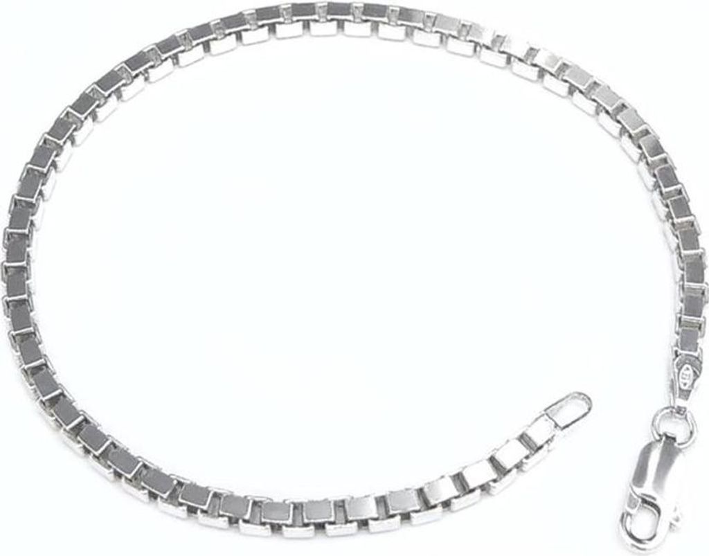 SILBERKETTEN STORE Veneziakette Armband 3mm - 925 Silber, Länge wählbar von 16-25cm - 21cm