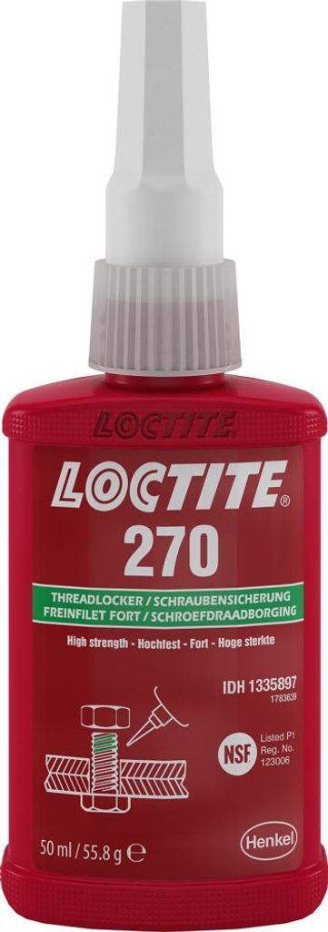 Henkel Schraubensicherung Inhalt 50ml Loctite 270 Flasche - Produktbild 