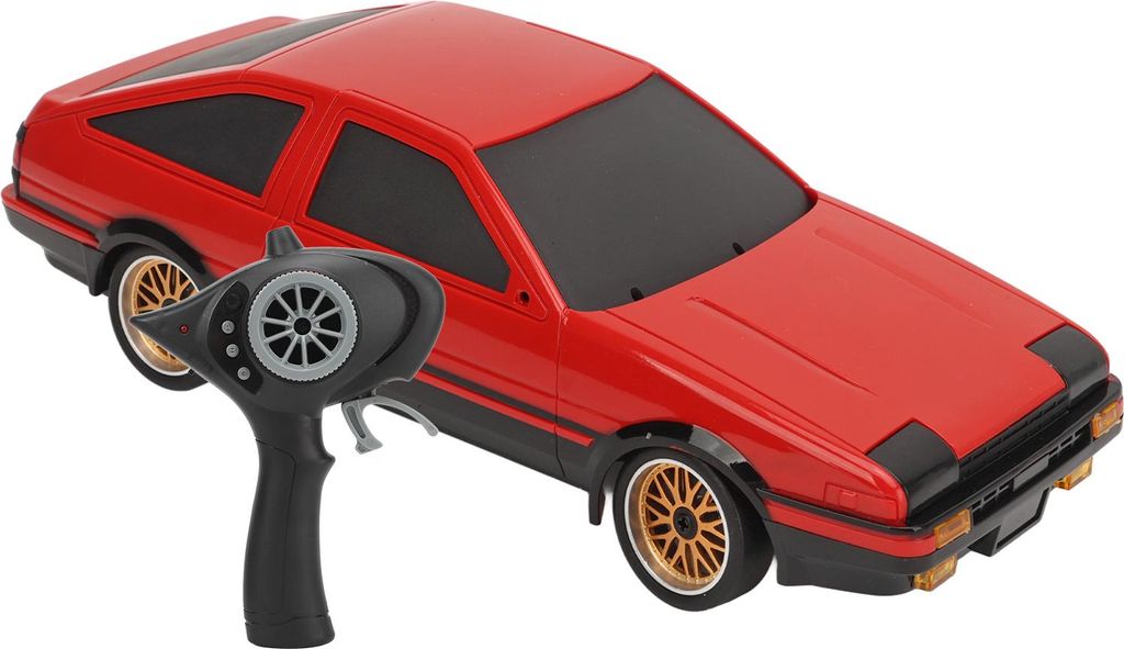 1/18 Scale 2.4GHz Ferngesteuertes Auto 3 Kanal 3CH 1:18 RC Drift Car Geburtstag Weihnachtsgeschenk für Kinder Erwachsene Rot