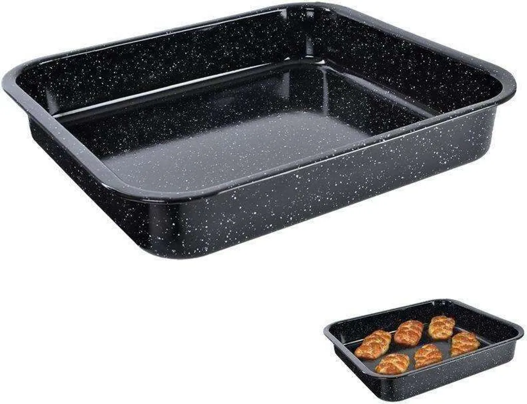 Teglia Smaltata Design Nero - Perfetta per Food Photography e Forno
